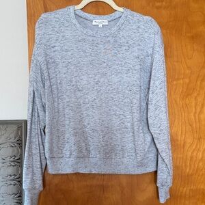 Michael Stars Light Gray Marled Crewneck Sweatshirt
